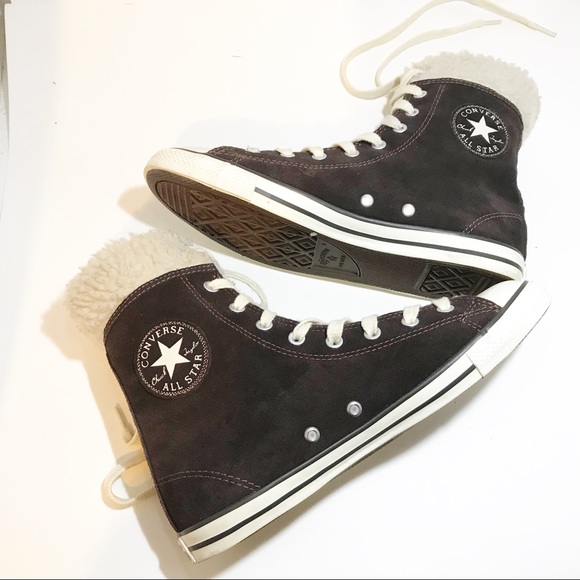 fleece lined high top sneakers